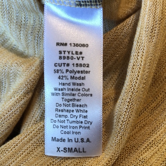 NWT Project Social T raw pocket semi sheer pinstripe v neck oversize XS - Picture 11 of 11